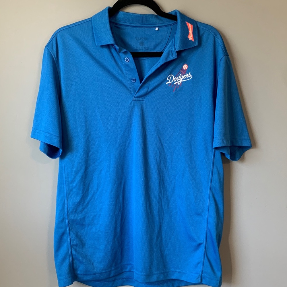 Dodgers Budweiser NWOT Blue Polo Shirt Unisex size Medium